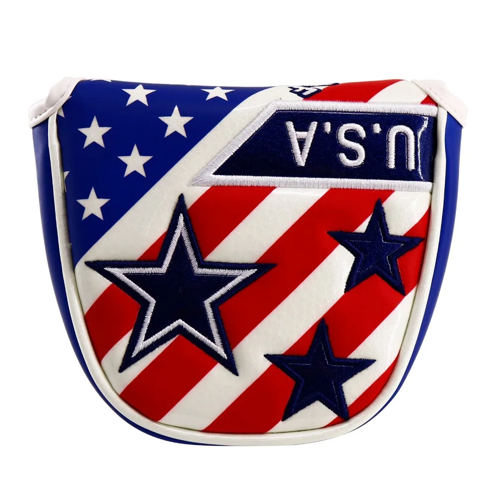 Craftsman Golf Mallet Headcover Putter Cover USA Style for Center-shaft Club Flag Magnetic Closure | Спорт и развлечения