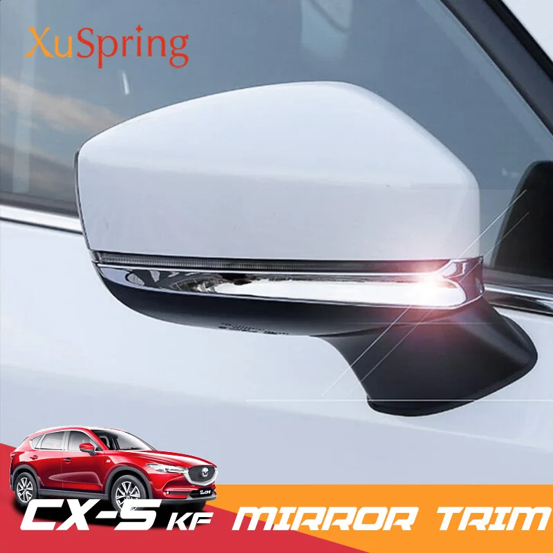 

Car Rear View Mirror Protective Trim Strips Cover Stickers Garnish For Mazda CX-5 CX5 2017 2018 2019 KF