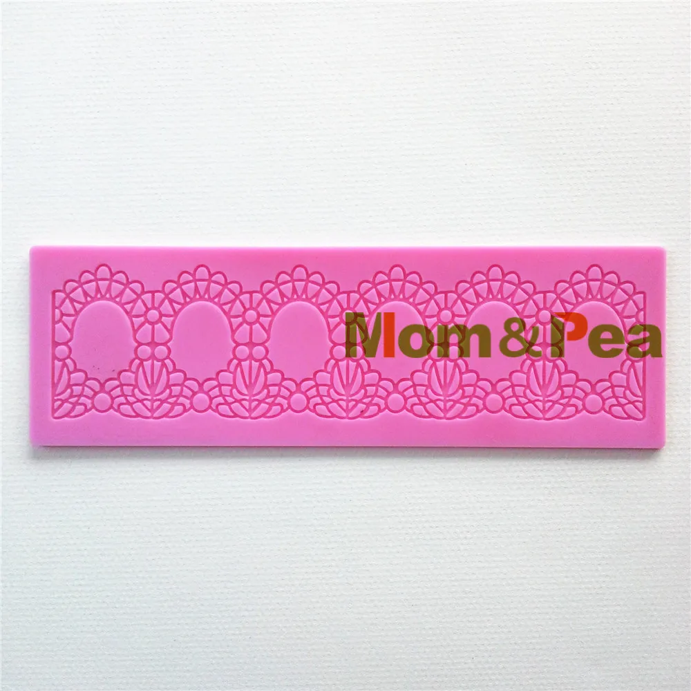 Mom &amp Pea GX130 Бесплатная доставка силиконовая кружевная форма для украшения торта в