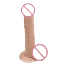 Hot 21*3.5CM Big Dildo Realistic Artificial Penis With Suction Cup Male Genitals Horse Dildo Cock Female Masturbator for women .