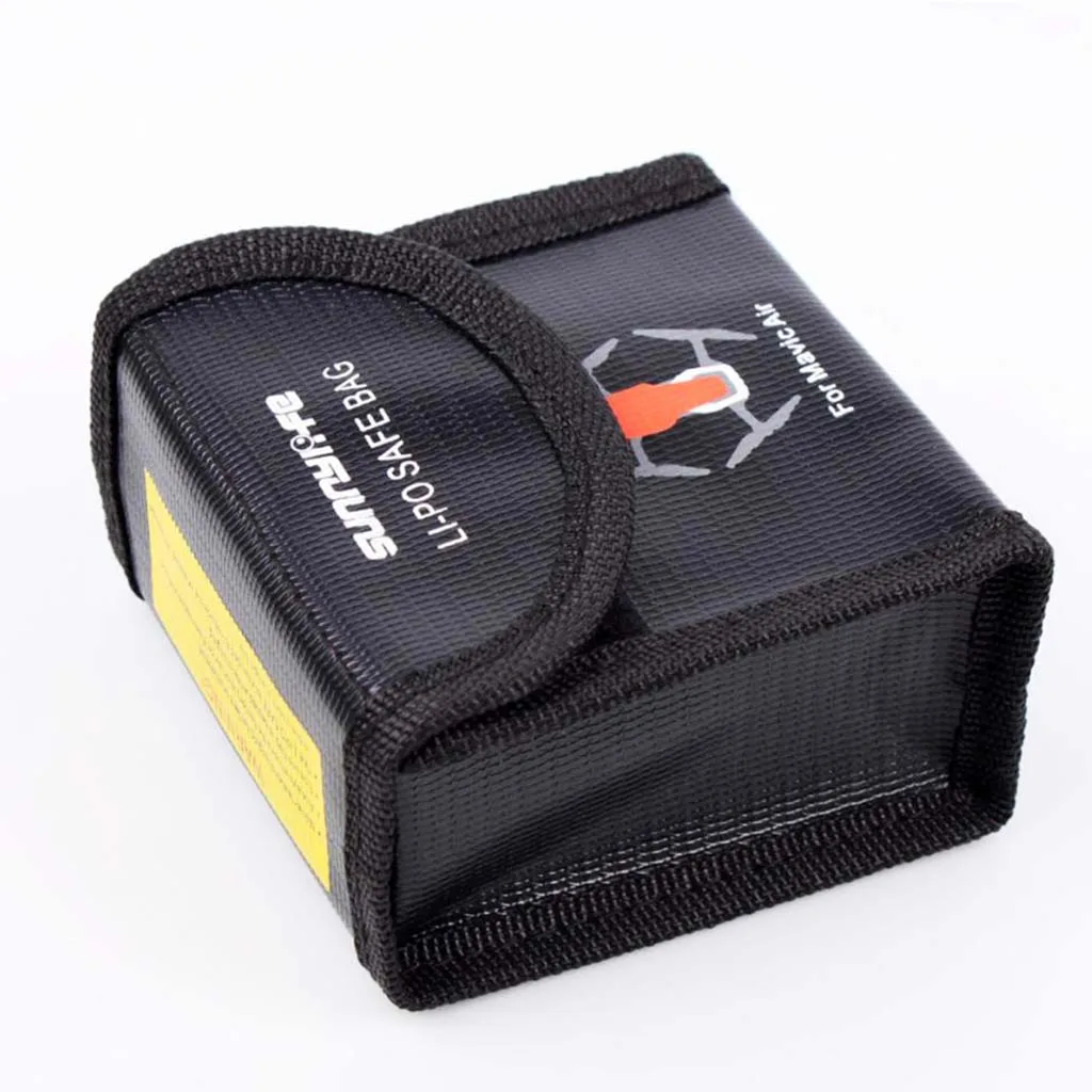 Sunnylife Holding 2Pc Drone Battery LiPo Safe Bag Protective Storage Bag Explosion-proof Bag Case for DJI MAVIC AIR