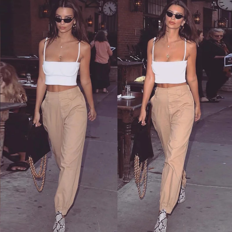 Soltas de Moletom para Corrida para Primavera de 2021 Calça Cargo Camuflada Feminina Cintura Alta Calças Femininas 6 Cheap Calças e capris