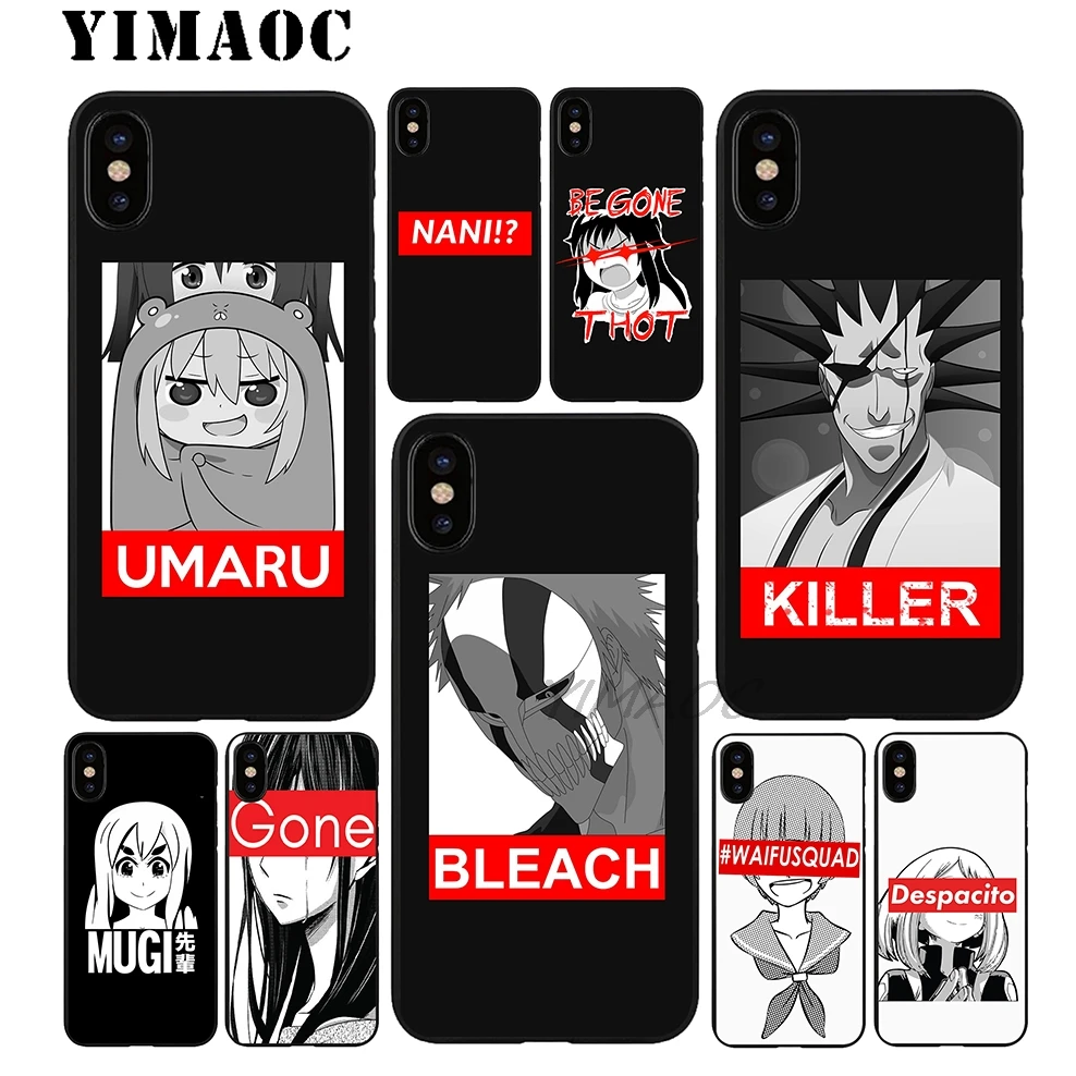 YIMAOC Bleach Killer Umaru Senpai Мягкий ТПУ Черный силиконовый чехол для iPhone X или 10 8 7 6S Plus 5 5S SE Xr