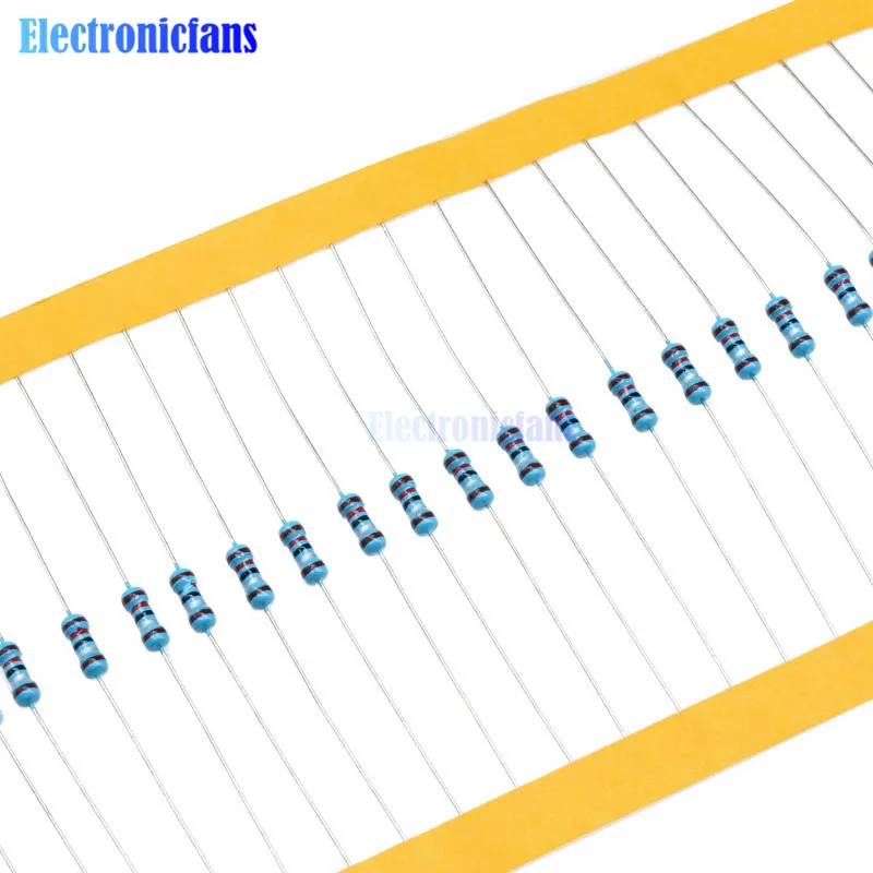 100 шт. 1/4W 0,25 W 0~ 10 м Ом 1% металлического пленочного резистора 100R 220R 1K 1,5 K 2,2 K 4,7 K 10K 22K 47K 100 к 100 220 220 Ом 1 м сопротивление