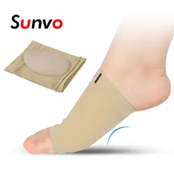 Sunvo высокие эластичные поддержка свода стопы ортопедическая пятки повязки для корректирующих плоскостопие облегчение боли в ногах