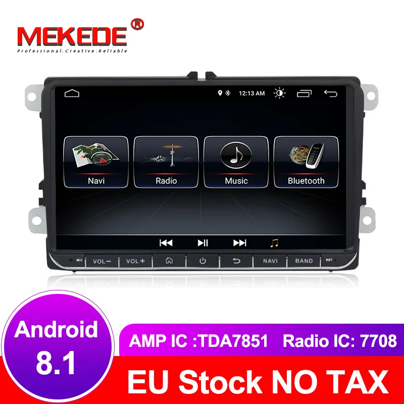 MEKEDE Android 8,1 автомобильный gps-навигация, dvd-плеер для golf 4 golf 5 6 touran passat B6 caddy transporter t5 polo