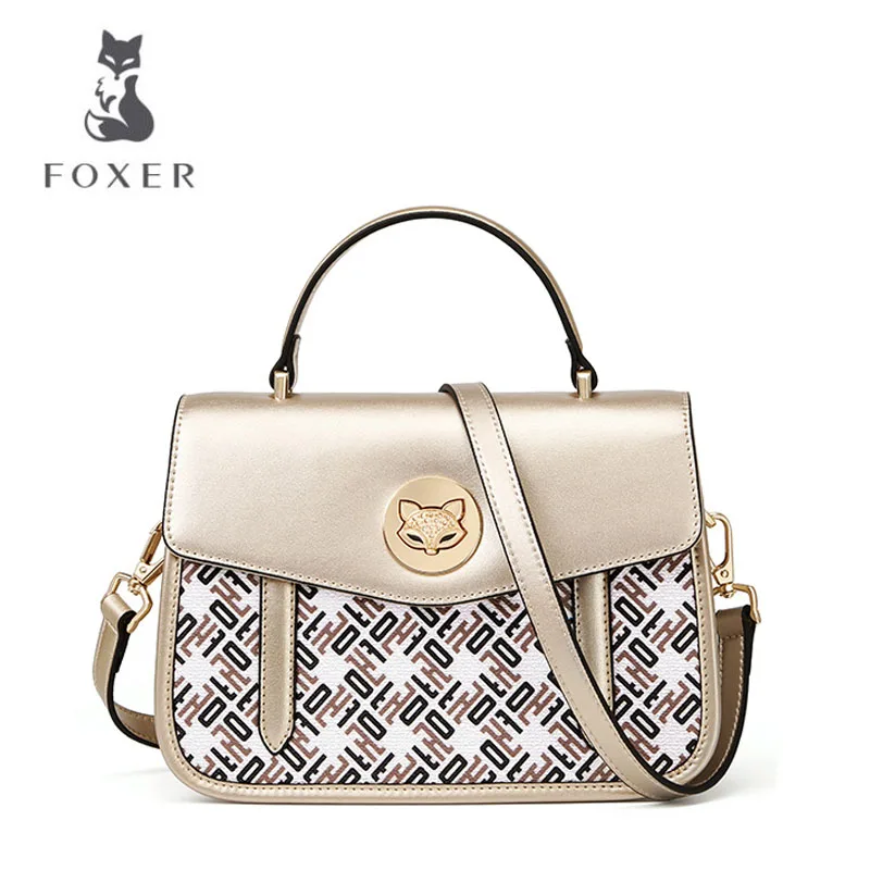 

FOXER 2019 New women leather bag fashion luxury handbags women bags designer bag women tote leather handbags shoulder bags