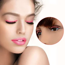 Лучшие светодиодные ресницы водонепроницаемые интерактивные светящиеся ресницы лента для век для вечерние ночной клуб KTV Хэллоуин QQ99