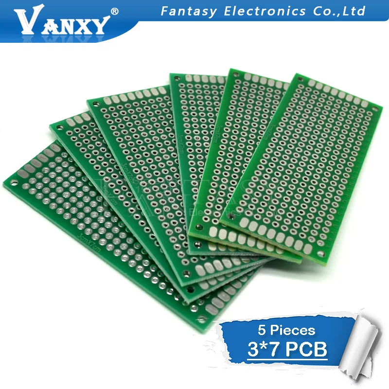 5 шт. 3x7 см 3*7 двухсторонний Прототип PCB diy универсальная печатная плата