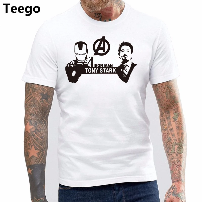 

Iron Man T-Shirt Men Tony Stark T Shirt Marvel The Avengers Movie T-shirt Men Clothing Super Hero Ironman yangyiyang top tees