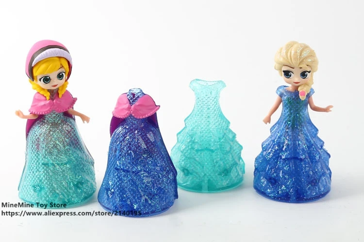 ZXZ Frozen Princess Elsa Anna 10cm 4pcs/set Action Figure Model Anime Mini Decoration PVC Collection Figurine Toys model gift