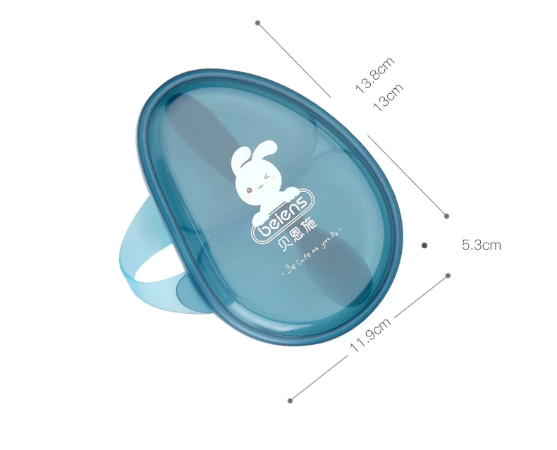 Beiens детская миска, ложка, комплект из 2 предметов, детская посуда для кормления, дизайн перегородки, детская посуда, обучающая влагостойкая миска для фруктов