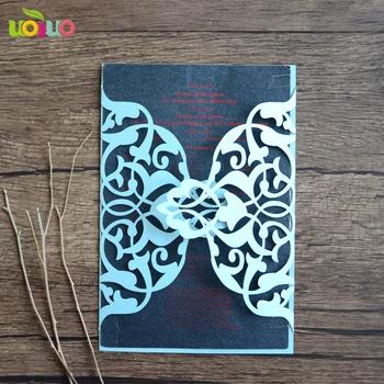 

free shipping Hot Sale Laser Cut Wedding Invitation Card invitation card