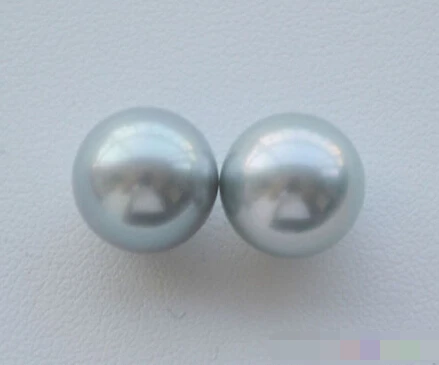

hot sell new - free shipping 00395 ROUND Gray LOOSE PEARL EARRING