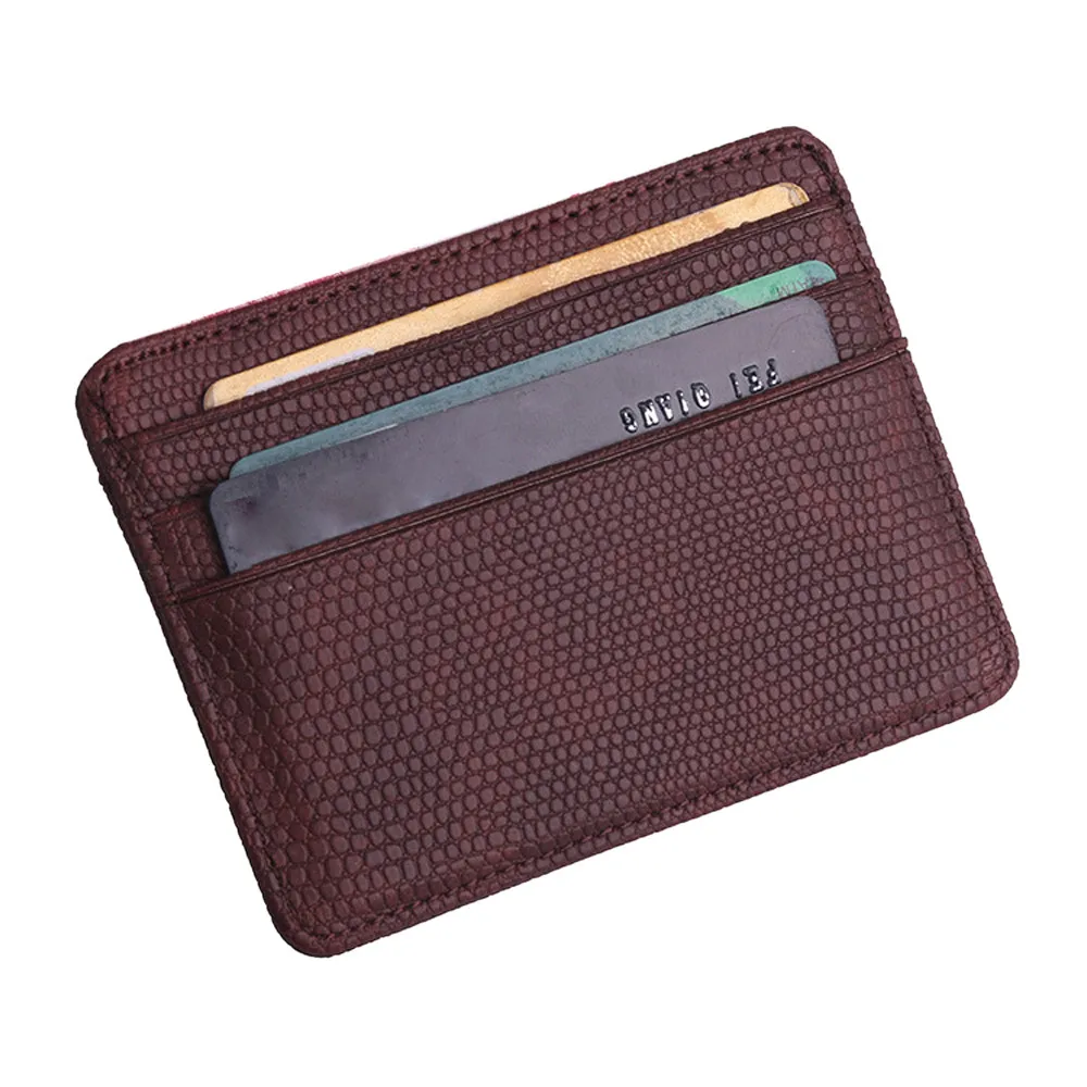 

Unisex Lichee Pattern Wallets Bank Card Package Coin Bag Card Holder Travel Leather Men Wallets Women Credit Card Holder Cover
