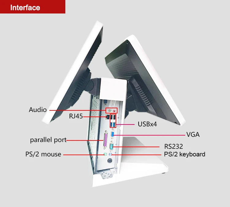 Pos Мониторы 15 дюймов все в одно касание Мониторы pos-терминал ul-pt15c