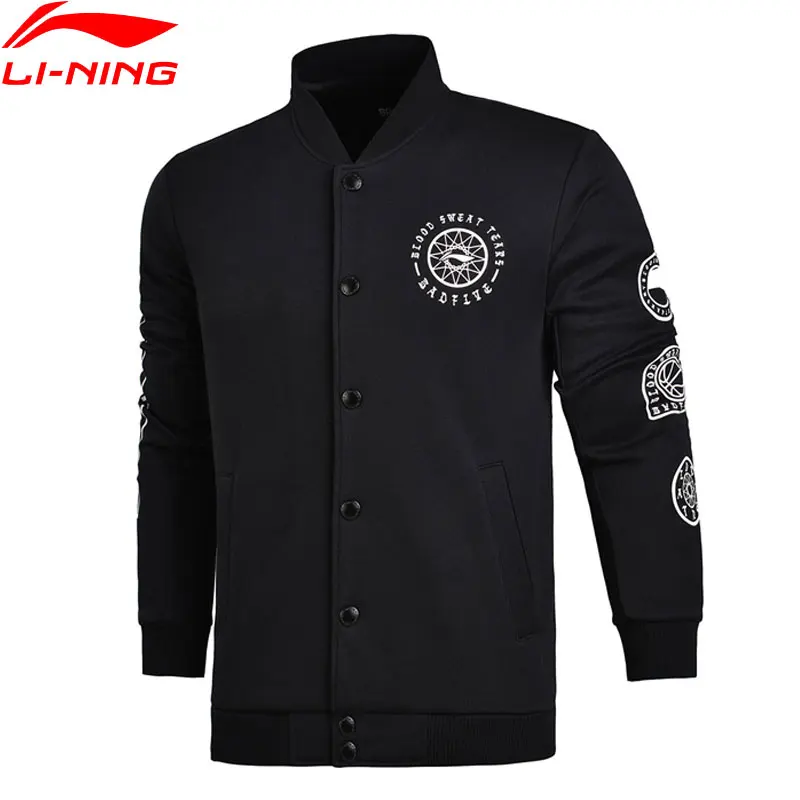 

(Clearance)Li-Ning Men BAD FIVE Sweater WARM AT Regular Fit 66%Polyester 34%Cotton LiNing Sports Jackets AWDM611 MWW1333