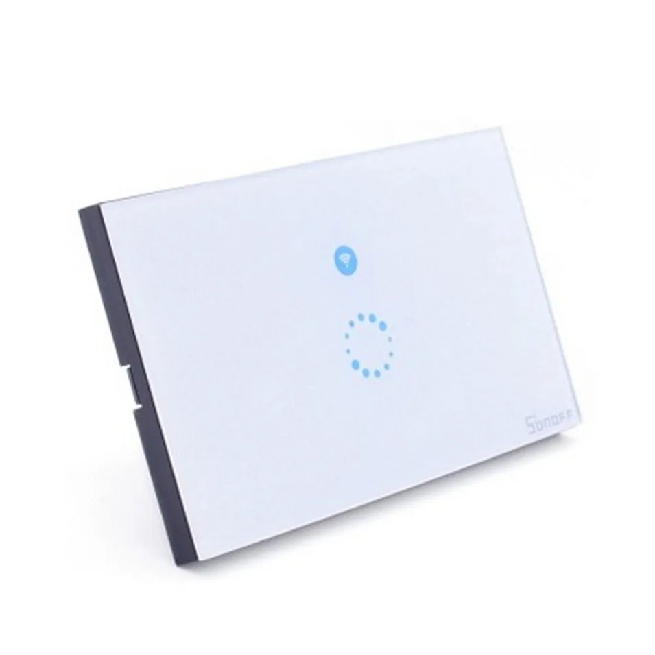 US EU Type Sonoff Wifi Touch Glass Panel Switch Smart Home Remote Control Wifi Switch 1 gang 1 way Home Automation Ewelink APP-3