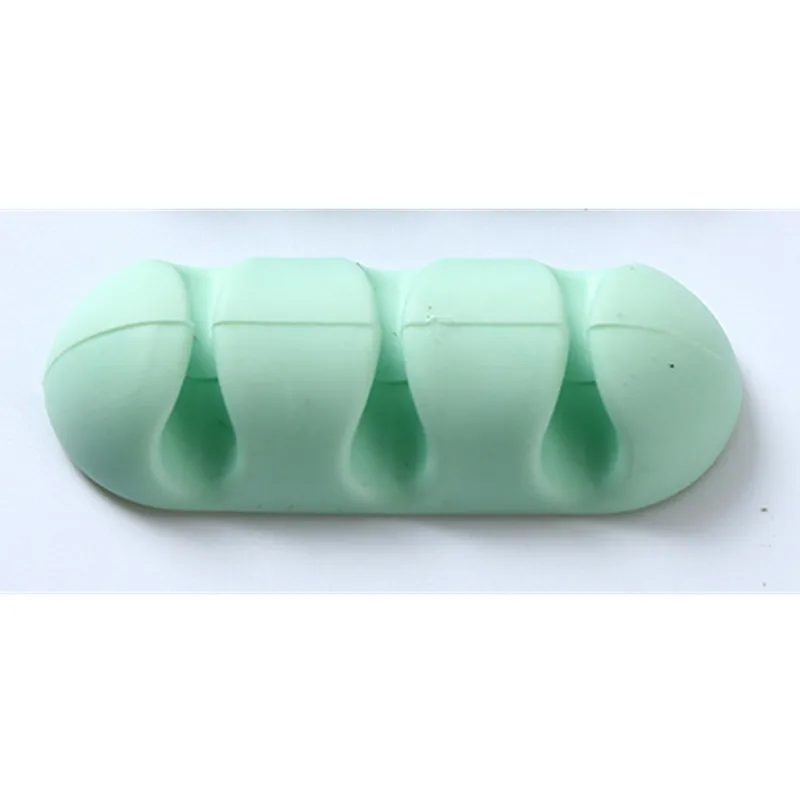 2Pcs Green 2 шт., органайзер для офисного стола, силиконовый провод, USB зарядное устройство, намотка шнура, держатель для хранения стола, аксессуары, поставка - Цвет: 2Pcs Green