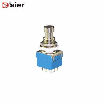 

3PCS Push Button Swith ON/(ON) Momentary AC 3A 250V 6A 125V 3 Pole Double Throw 3PDT T85 9 Pins Foot Switches Guitar Effect