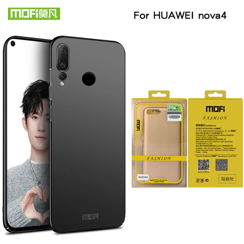 Чехол для телефона mobie Huawei Nova 4 MOFi задняя крышка Жесткий capa funda роскошный защитный