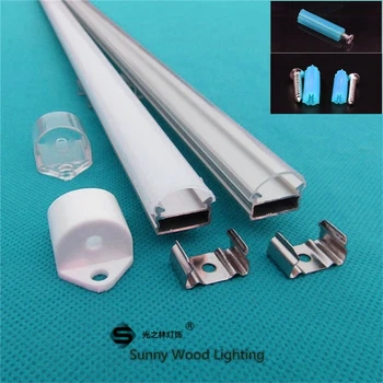 

10pcs/lot 40inch 1m led cabinet bar light profile ,led aluminium profile matte clear cover for 3528,5050,5630 strip