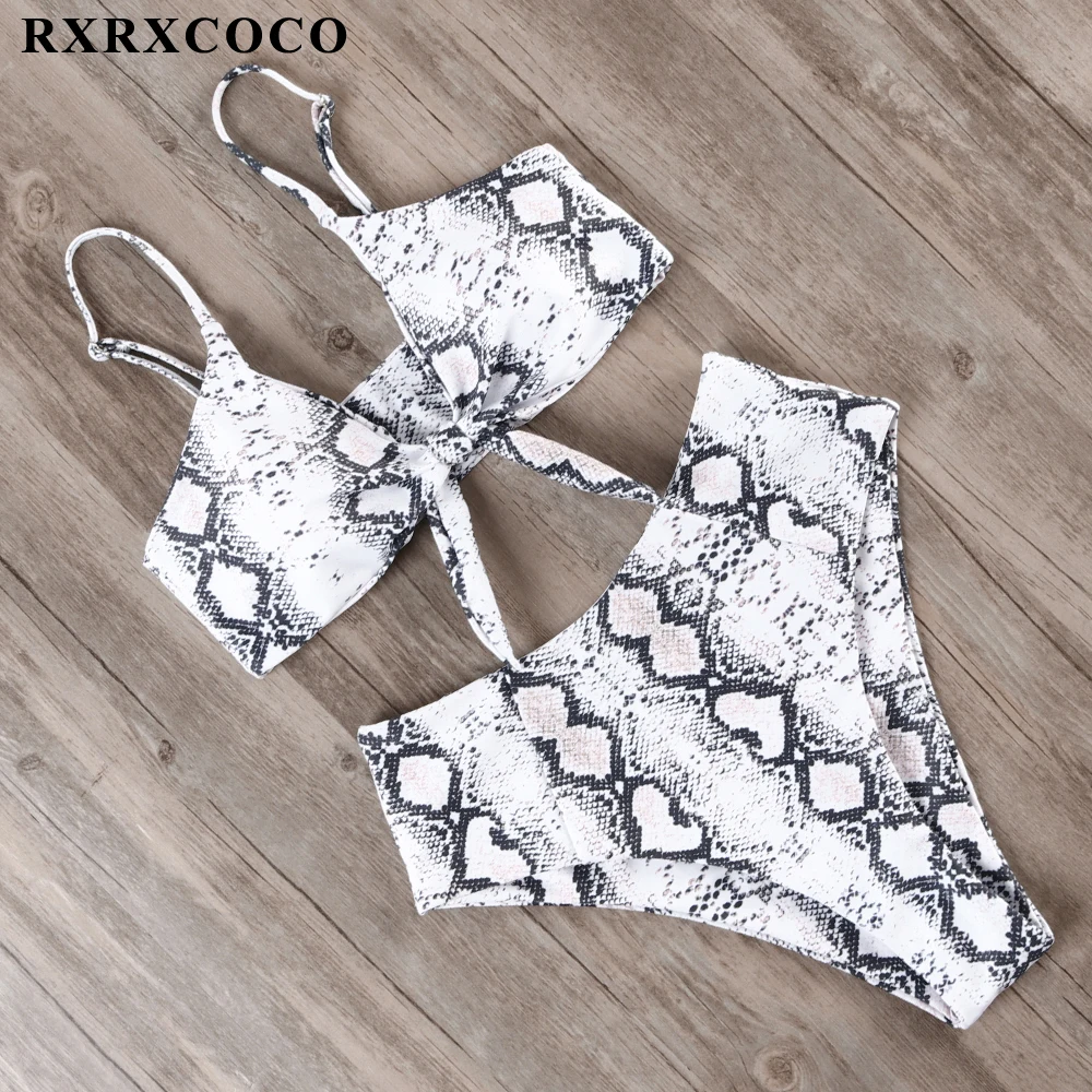 RXRXCOCO бикини 2019 новый сексуальный бандажный купальник женский с высокой талией