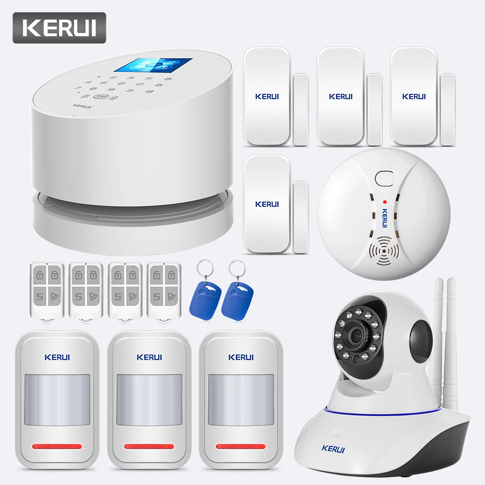 Беспроводная Частота KERUI W2 GSM 850/900/1800/1900MHz 2 4 дюйма TFT цветной экран wifi домашняя