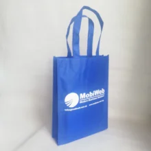 1000 шт/партия 32HX24X8cm синие не-тканые сумки в шопинг многоразовые для бакалейный продуктов магазин Акционная сумка для выставки и свадьбы