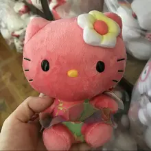 В руку HELLO KITTY CAT KITTY KT Гавайский розовый " 15 см версия чучело плюшевые куклы