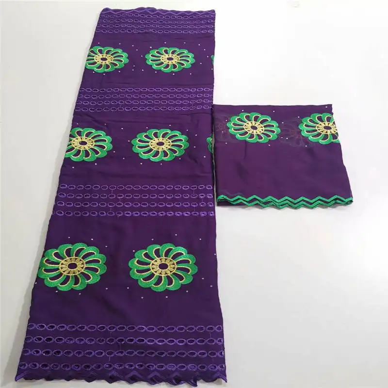 

LY!african swiss voile lace high quality embroidery cotton fabric match french net lace blouses for dresses 5+2yard/lot ! J32569