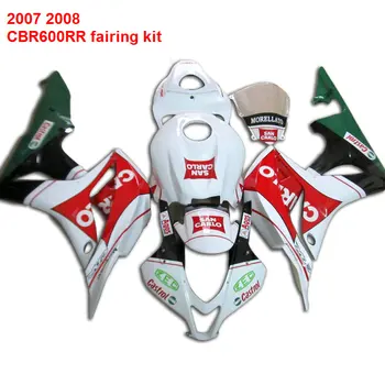 

Injection Motorcycle fairings For HONDA CBR 600RR 07 08 ( Red + White ) ABS fairing kit /x14