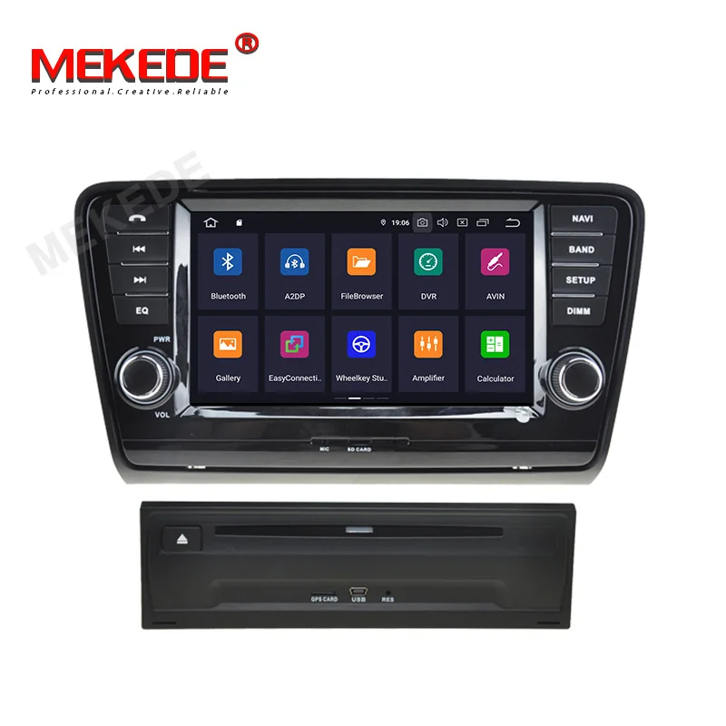 Best Android 9.0 8"2din car gps navigation radio coche player for SKODA Octavia 2013-2018 A8 with wifi bluetooth carplay USB navi 4