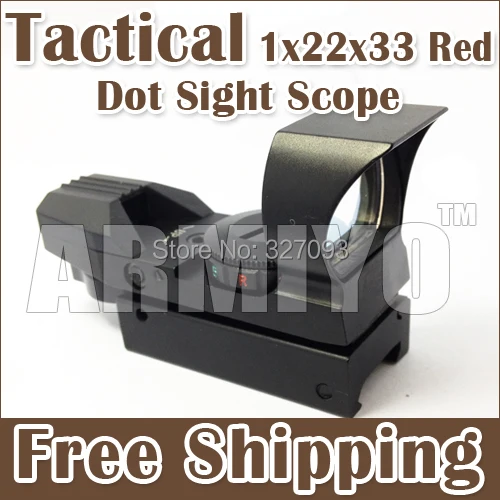 

Armiyo Tactical Holographic 1x22x33 Red Dot Scope Hunting Accessories Optical Sight 20mm Mount Free Shipping