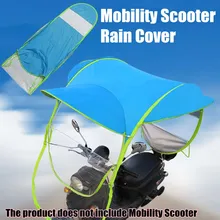 Bleu Polyester moto Scooter pare-soleil couverture de pluie véhicule électrique parapluie mobilité imperméable Poncho preuve de la poussière