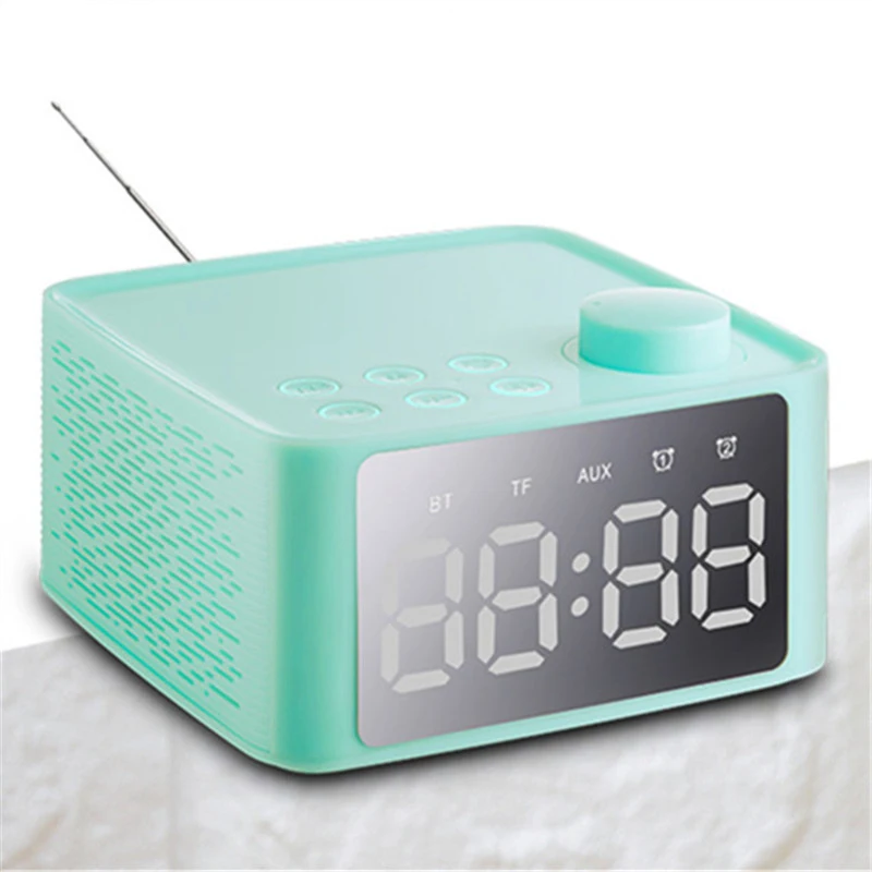

Multifunctional Stereo Bluetooth Speaker with Alarm Clock Time Display FM Radio for Home Office JFlyer
