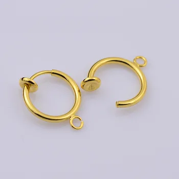

50 PCS 13mm Metal Copper Ear Clip Ear Hook Clasp Earring Wires 8 Colors Plated DIY Jewelry Accessories