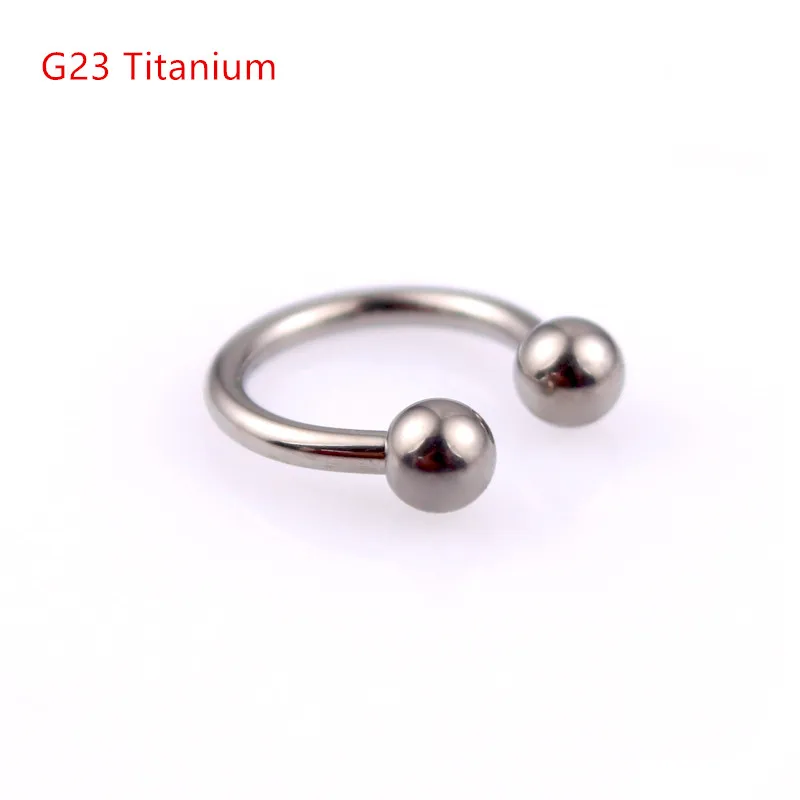 

Титановые серьги-гвоздики в форме подковы G23 16G для пирсинга тела, ювелирные изделия для губ, носа, живота, бижутерия