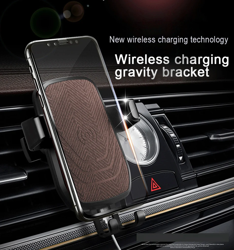 !ACCEZZ 2 in 1 Fast Wireless Charging 10W For iPhone X 7 8 Plus Samsung S7 S8 S9 Sony Z3V ZAV Air Vent Mount Phone Stand Holder (1)