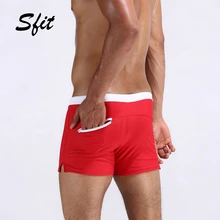 Sift Летняя мужская сексуальная одежда для купания мужские s плавки пляжные шорты с карманами на молнии плавки с регулируемой талией для плавания ming Спортивный Купальный Костюм