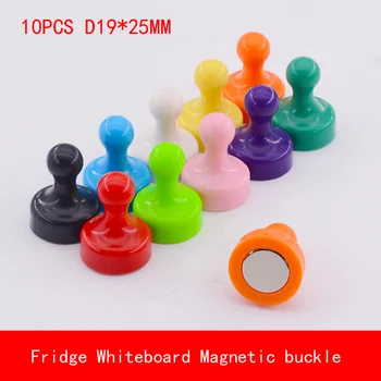 

10Pcs/Set Color Magnets Magnetic D19*25MM Thumbtacks Fridge Whiteboard Noticeboard Skittle DIY Home Decor Strong NdFeB Magnet