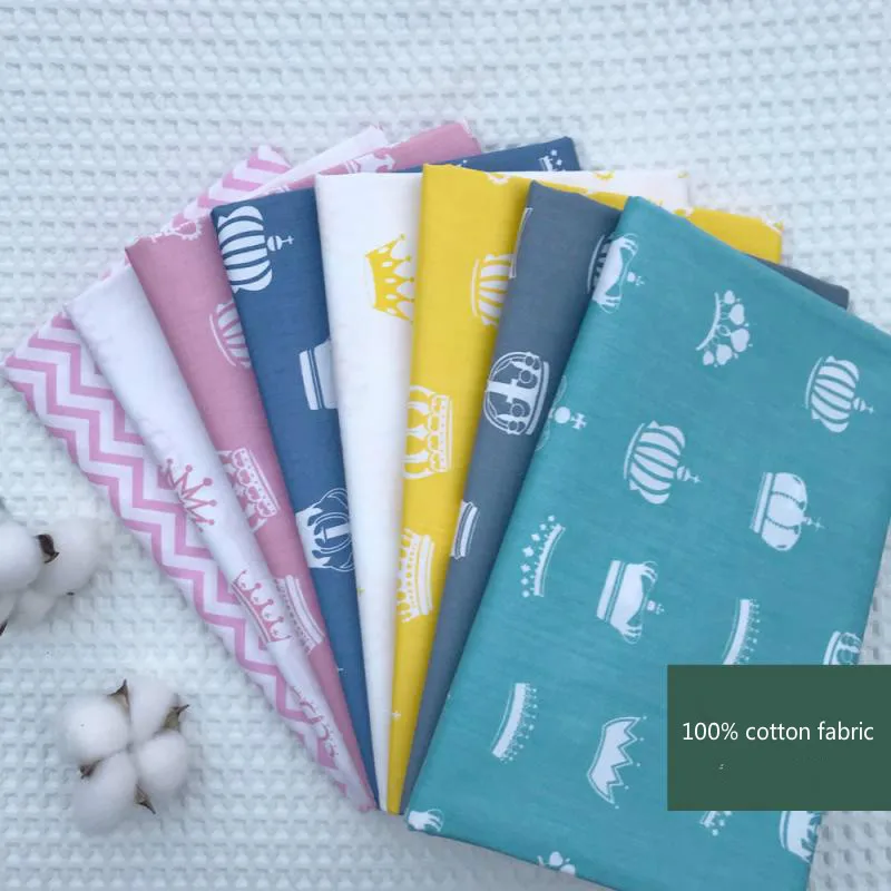 

Crown Series Twill Printed Cloth Baby Bed Sheets Handmade Pure Cotton Fabric