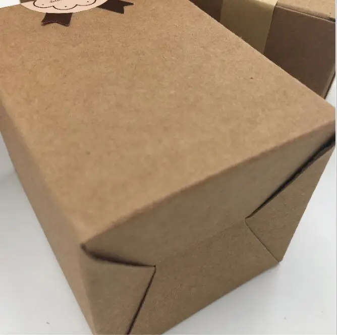 Пустая маленькая коробка из крафт бумаги разных размеров DIY Подарочная складная