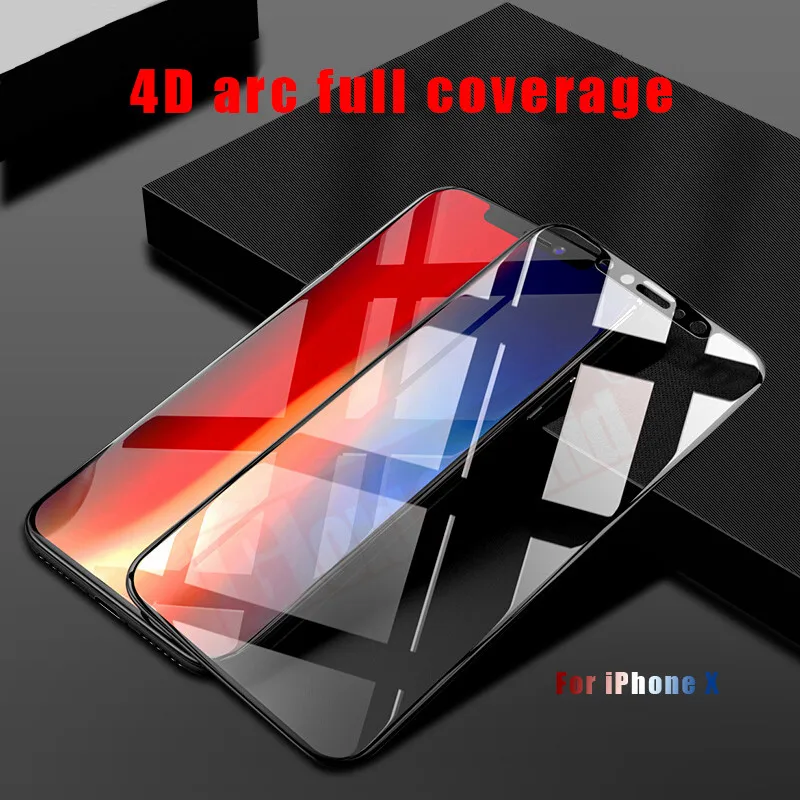 Золотая Орхидея 4D полное покрытие Край Закаленное стекло для iPhone 7 8 Plus Защита