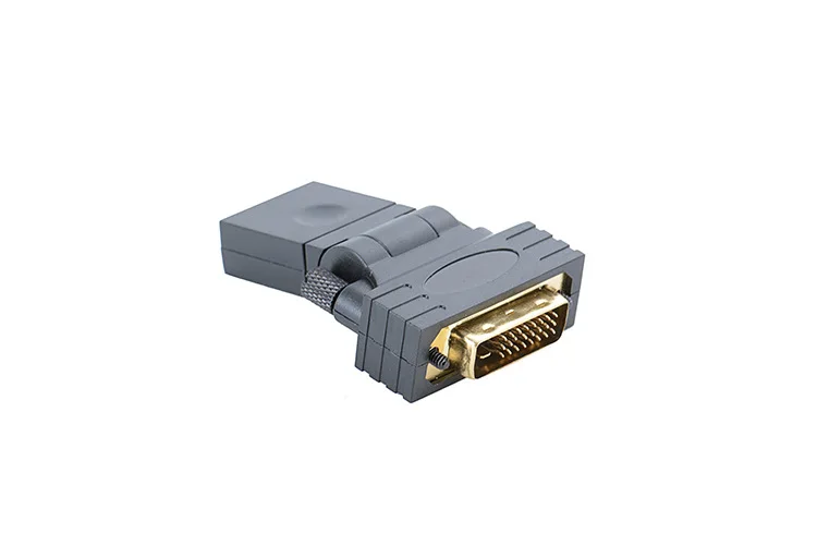 DVI к HDMI адаптер DVI24+ 1 штекер к HDMI Женский 360 градусов вращение HD разъем