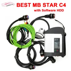 Автомобиль сканер мб звезда C4 с Sofrware HDD профессиональный инструмент диагностики SD Connect 4 с WI-FI Функция для автомобиля MB Бесплатная доставка