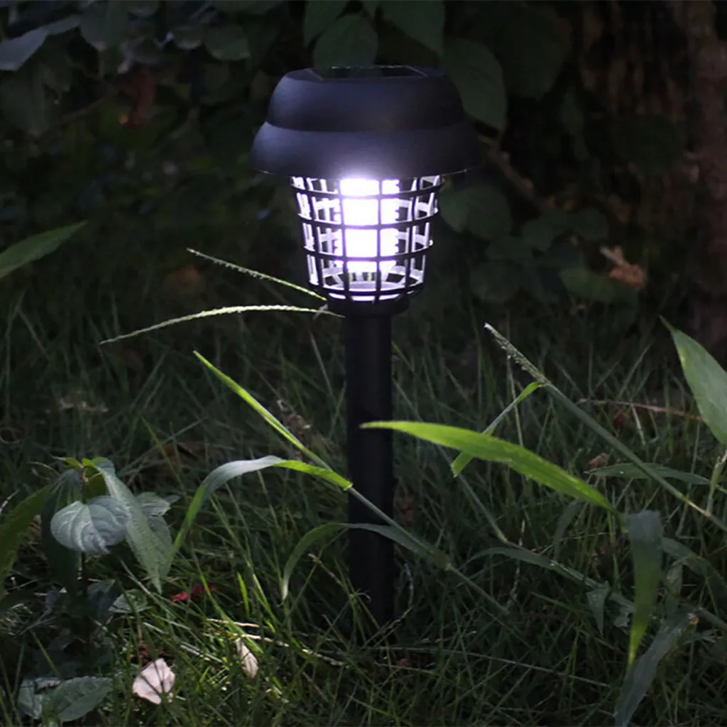 Insect Killer Lamp 2019top 4PC Solar Powered LED Light Mosquito Pest Bug Zapper Insect Killer Lamp Garden g90619