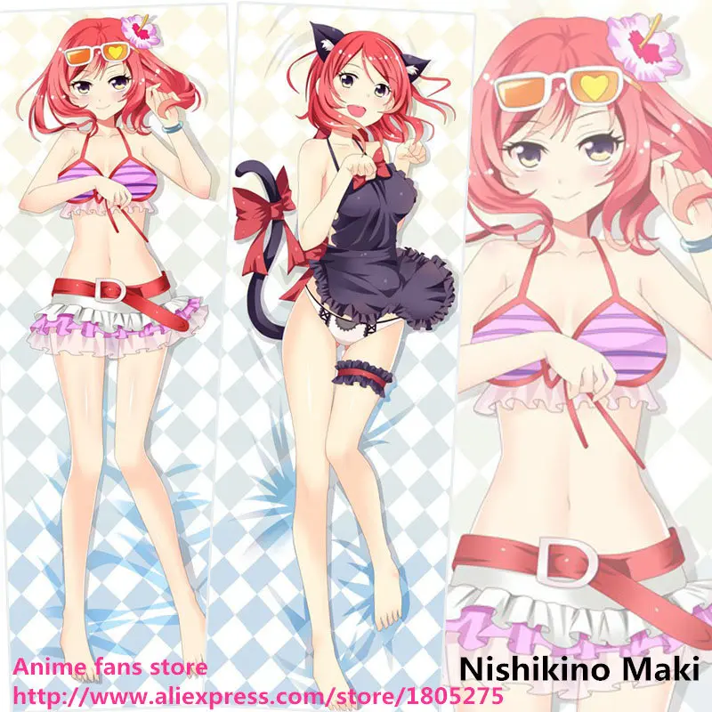 

Cute Japanese Anime Pillowcase Love Live Nishikino Maki Sexy decorative Hugging Body Pillow Case