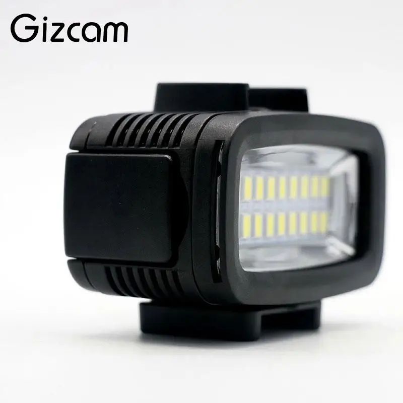 

Gizcam 40M/130ft Underwater Waterproof Diving Bright Video 20LED Light Lamp For Gopro Camera Action Cam Photography Lighting