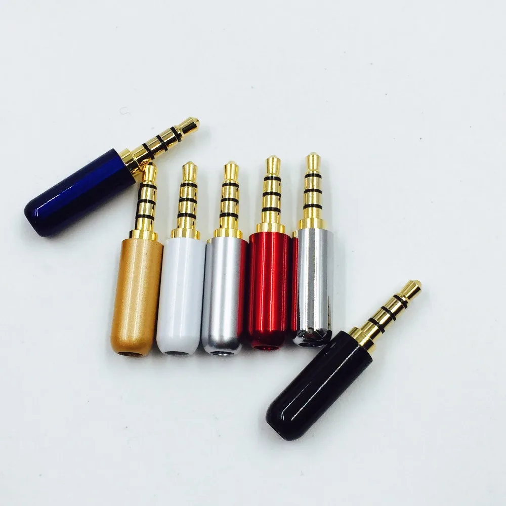 

8pcs 3.5 mm Plug Audio Jack 4 Pole Gold Plated Earphone Adapter Socket for DIY Stereo Headset Earphone Headphone for Repair